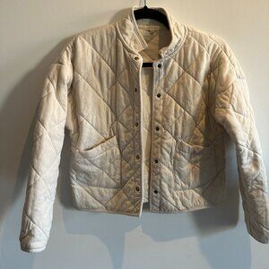Z Supply quilted cropped jacket—white—small